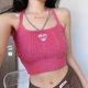 thumbnail image 1 of VISgogo - Camisola ajustada de punto con bordado de corazón sin mangas para mujer VISgogo  moda, 1 of 2