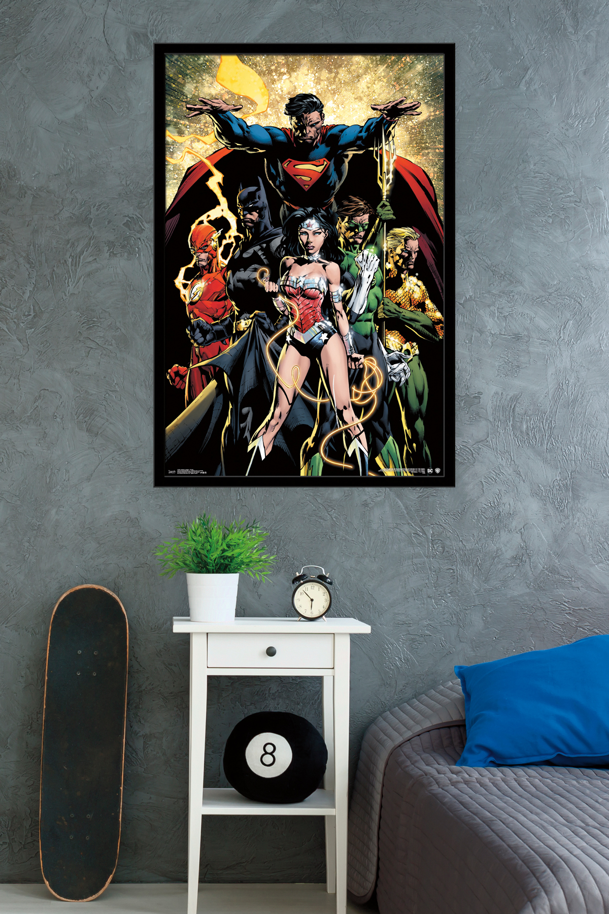 DC Comics - Justice League - Power Wall Poster, 22.375" x 34", Framed