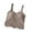 Khaki, variant on Knit Cropped Tank Tops Women's U-Neck Ribbed Camisole Sleeveless Lettuce Hem Vest Summer Lightweight Fashion Babydoll Shirt