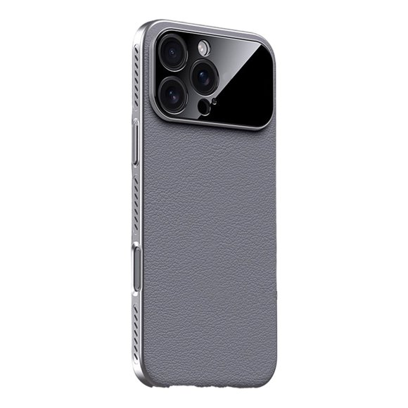 BotaniNest Large Window For IPhone 17Air PU Leather And Hard PC Heat Dissipation And Breathable Bumper Autofocus Lens Grade Drop Proof And Shockproof Protective