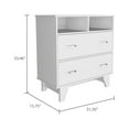 thumbnail image 5 of CoSoTower 2-Drawer 2-Shelf Dresser White, 5 of 7