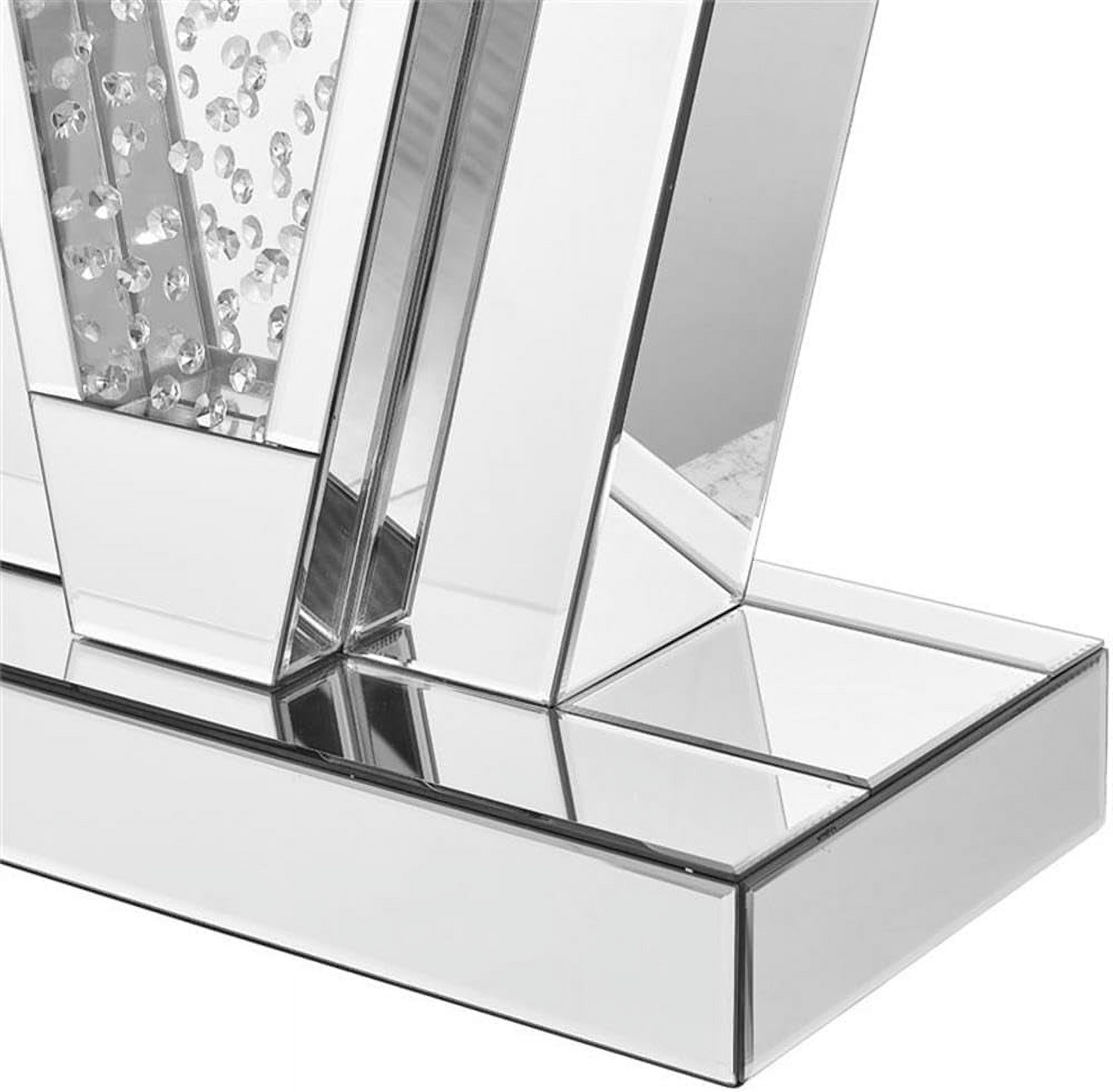 Elegant Decor Modern 47" Clear Crystal Mirrored Accent Console Table