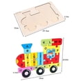 thumbnail image 3 of Rompecabezas de madera 3D con el alfabeto inglés, ciclo de animales, juguetes de aprendizaje cognitivo para bebés, nuevo juego educativo infantil (cachorro), 3 of 3