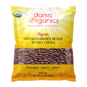 Darsa Organics Speckled Kidney Beans 2 lb | Organic Rajma Chitra