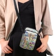 thumbnail image 3 of HELLHERO Shoulder Bags for Adult Casual Use Insect Floral Art Crossbody Bag 2 Zippers, 3 of 6