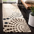 thumbnail image 3 of SAFAVIEH Soho Roden Polka Dots Wool Runner Rug, Beige/Multi, 2'6" x 6', 3 of 9