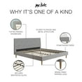 thumbnail image 5 of Mr. Kate Daphne Upholstered Bed with Vertical Channel Tufted Headboard, King, Light Gray Velvet, 5 of 26