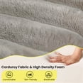 thumbnail image 2 of 71" Corduroy Loveseat Sofa, 2-Seater Modern Couches for Small Spaces, No Assembly Foam Floor Couch Compressed Sofa for Living Room Bedroom Apartement, Camel, 2 of 8