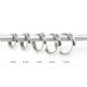 thumbnail image 1 of Pendientes de aro pequeños de oro rosa y plata de ley 925 de Aide para mujeres y niñas, regalo de boda, regalo de fiesta de compromiso, hebilla de hueso del oído suave Tan Jianjun unisex, 1 of 2