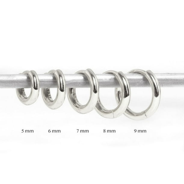 Pendientes de aro pequeños de oro rosa y plata de ley 925 de Aide para mujeres y niñas, regalo de boda, regalo de fiesta de compromiso, hebilla de hueso del oído suave Tan Jianjun unisex