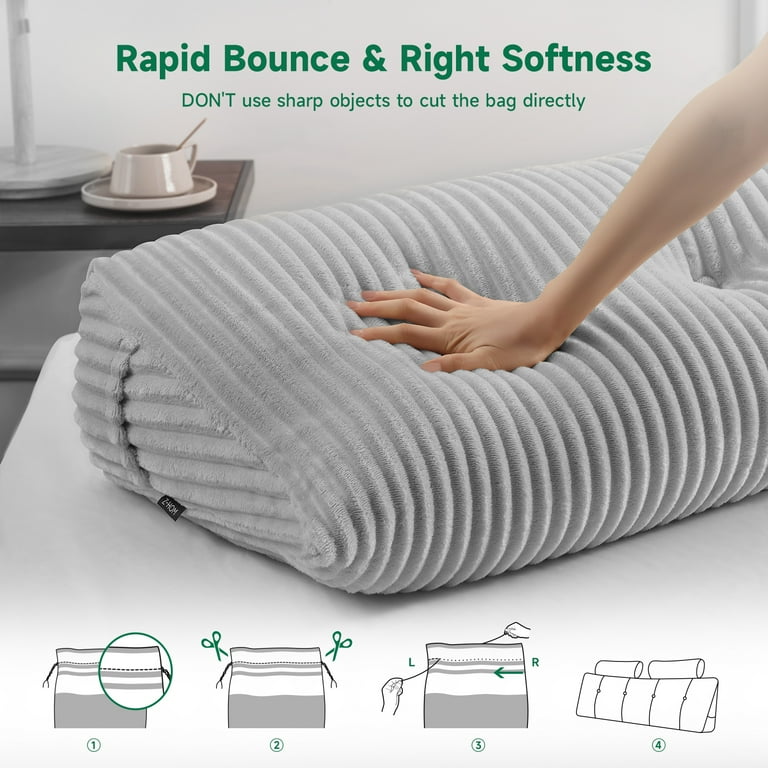 Queen Triangular Headboard Pillow, Queen Size Wedge Headboard