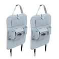 thumbnail image 1 of UPOUART 2Ud Bolsa De Almacenamiento Para Asiento De Auto Color Gris Con Soporte Para Taza Y Pañuelos, 1 of 6