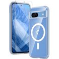 thumbnail image 1 of KOMI for Google Pixel 8A Case: Support Magnetic Charging Frosted Translucent Back Protective Phone Cover - Matte Military Grade Full Protection Drop Proof Shockproof Tough Cases - 6.1 inch (Black), 1 of 5