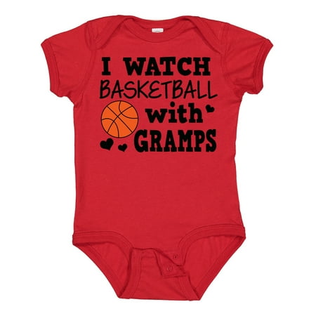 

Inktastic I Watch Basketball with Gramps Gift Baby Boy Bodysuit
