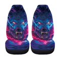 thumbnail image 5 of XYZCANDO Car Front Seat Covers Breathable Car Seat Cover Set Vehicle Front Seat Covers Elastic Comfy Van Auto, Lightning Wolf Pattern, 5 of 10
