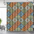 thumbnail image 2 of Shower Curtains Colorful Mandala Rhombus Pattern Modern Bohemian Chic Shower Curtain Set with 12 Hooks for Bathroom Decor Accessories Bathtub Curtain, 72"x72", 2 of 6