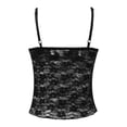 thumbnail image 7 of DHFJKG Lace Camisole For Women Crop Tank Top Sexy Mesh Sheer Adjustable Spaghetti Strap Summer Nightclub Wear V Neck Versatile Tops, 7 of 7