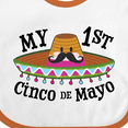 thumbnail image 4 of Inktastic My First Cinco De Mayo Sombrero and Mustache Boys or Girls Baby Bib, 4 of 4