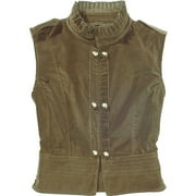 Juniors Velvet Military Vest