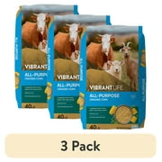 (3 pack) Vibrant Life All-Purpose Cracked Corn, 40 lb Bag