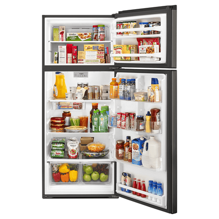 Whirlpool - 17.7 Cu. Ft. Top Freezer Refrigerator - Black Stainless Steel