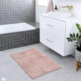 thumbnail image 2 of FRESHMINT Chenille Bathroom Rugs Mat 32'' x 20'' Non-Slip Bath Mat for Bathroom Floor & Bathtub, Washable Soft Shower Shag Bath Rugs, Fluffy Thick Water Absorbent Microfiber Shower Mat, Dusty Pink, 2 of 7
