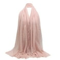 thumbnail image 1 of Scarf 1 - Product Title Ladies' Solid Color Pleated Linen Scarf Versatile Sunscreen Air Conditioning Shawl, 1 of 2