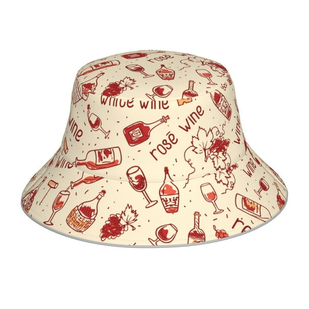 Balery Red Wine Sombreros para el sol para hombre y mujer, sombrero de pescador con UPF 50+