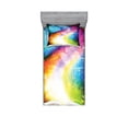thumbnail image 2 of Magic Bedding Set with Sheet & Covers, Psychedelic Open Book of Fairy Tales on Gradient Rainbow Color Floral Background, Printed Bedroom Decor 2 Shams, 4 Sizes, Multicolor, by Ambesonne, 2 of 3