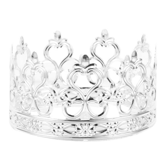 PTOOTP Elegant Silver Cake Topper for Wedding and Birthday