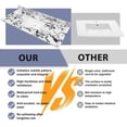 thumbnail image 5 of 49"x22" Bathroom Vanity Top, with Undermount Ceramic Sink and Backsplash, artificial marble Bathroom Vanity Top with 3 Faucet Holes, New Carrara white and black (Only Bathroom Vanity Top), 5 of 5