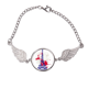 thumbnail image 1 of Torre Eiffel silueta Francia Paris Pulsera pulsera pulsera alas de ángel pulsera, 1 of 3