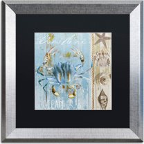 Trademark Fine Art "Blue Crab II" Canvas Art by Color Bakery, Black Matte, Silver Frame