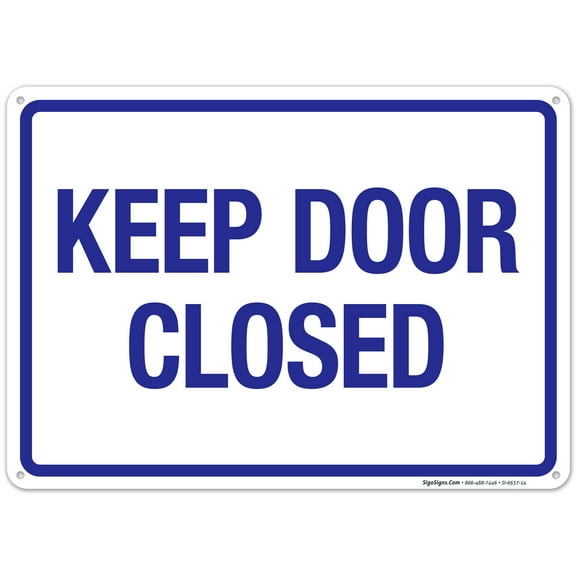 Keep Door Closed Sign, Pool Sign,