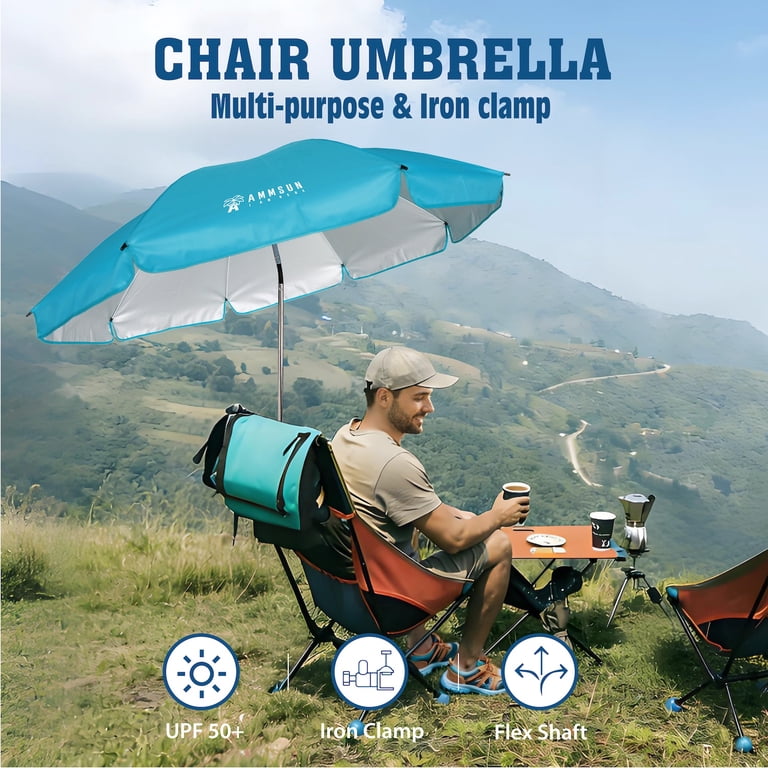 Ammsun 52 Inch Chair Umbrella, Sky Blue photo 2