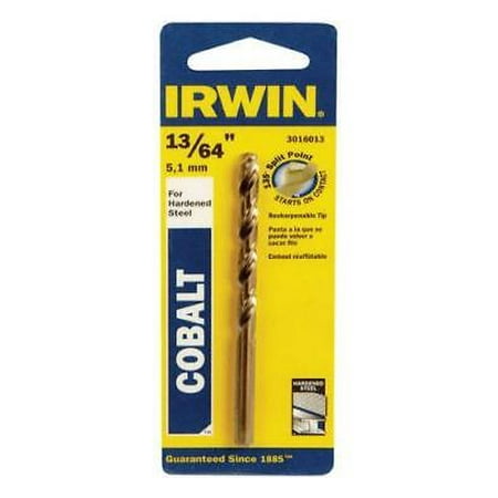 

Irwin 13/64 in. x 3-5/8 in. L Cobalt Steel Drill Bit 1 pc. (Pack of 3)