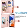 thumbnail image 2 of Galaxy A14 5G Case, A14 5G Wallet Case, Samsung Galaxy A14 5G 6.6 inchs PU Leather Case, Tekcoo Luxury Cash Credit Card Slots Folio Flip Cover [Detachable Magnetic Case] & Kickstand - Rose Gold, 2 of 6
