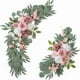 thumbnail image 2 of Flores Decorativas para San Valentín, Rosas Románticas Rosas y Blancas para Respaldo de Silla, Decoración de Mesa y Escalera de Boda, Flores Artificiales para Ambiente Festivo, Juego de 2 Piezas, 2 of 6