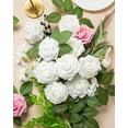 thumbnail image 5 of 25Pcs Artificial Roses Flowers Fake Roses with Stems Real Touch Foam Flowers for DIY Wedding Bouquet Baby Shower Centerpiece Floral Arrangement Party Home Decor(Black), 5 of 5