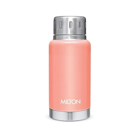 MILTON Elfin 160 Stainless Steel Thermosteel Hot and Cold Water Bottle 160 ml (Peach)