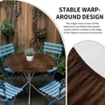 thumbnail image 2 of Retro Wooden Board Round Tablecloth for 36-44 Inch Tables,Fitted Table Cover with Elastic Edge,Western Country Farmhouse Brown Wood Waterproof Outdoor Table Cloth Protector for Patio Garden Dinner, 2 of 9