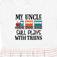 thumbnail image 4 of Inktastic My Uncle Still Plays with Trains Girls Toddler Dress, 4 of 5