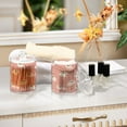 thumbnail image 6 of 2 Pack Bathroom Canisters Transparent Storage Jar for Cotton Ball, Swab, Floss Pastel Pink Cute Ghosts, 6 of 6