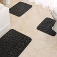 thumbnail image 1 of Shitouwen alfombrilla de suelo antideslizante y absorbente para bañera de baño con relieve de adoquín, 1 of 4