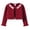 Wine, variant on Girls Cropped Cardigan Shrugs Floral Embroidered Ruffle Hem Long Sleeve Knit Sweaters Bolero Jacket Coat Tops for Kids Toddler Spring Summer Party Dresses Layering