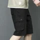 thumbnail image 3 of Pantalones cortos cargo para hombre, pantalones cortos con botones y cremallera para hombre, ropa de trabajo, elegantes pantalones cortos casuales de algodón, nuevos en Harajuku sueltos, 3 of 5