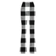 thumbnail image 4 of QATAINLAV Christmas Clearance Christmas Sweatpants for Women Fashion Plaid Flared Leggings High Waist Wide Leg Bell Bottom Yoga Pants Hippie Clothes Multicolor L, 4 of 5