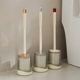 thumbnail image 3 of dianhelloya Extended Handle Toilet Brush Set with Fine Bristles - Space-Saving Wall Mountable Design, Multi-Purpose Bathroom Cleaning Tool for Home, Hotel, Commercial Use, 3 of 7