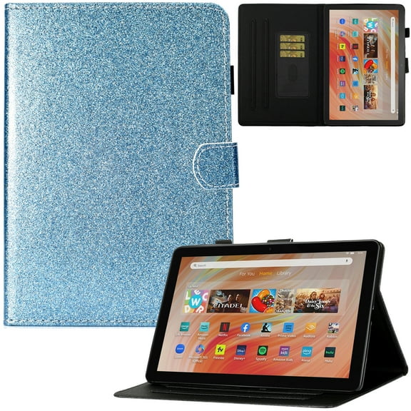 Artyond Case for Kindle Fire HD 10 2023, PU Leather Card Slots Stand Folio Protective Cover with Auto Sleep/Wake Case for Amazon Kindle Fire HD 10/HD10 Plus 13th Generation, 2023 Release, Blue