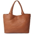 thumbnail image 1 of Bolso de mano tejido JOTOFIT para mujer de piel vegana con monedero, 1 of 7